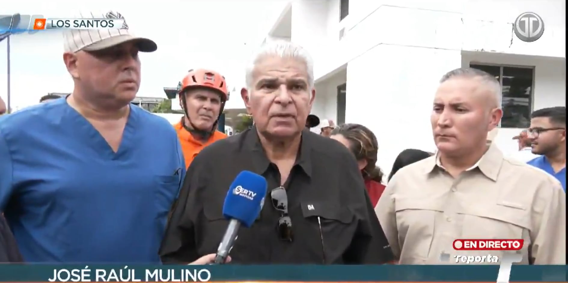 El mandatario realizó un recorrido por Los Santos y Tonosí para supervisar la atención médica y la entrega de asistencia estatal. (Captura de Telemetro)