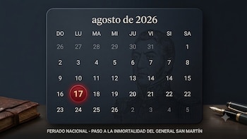 El feriado del 17 de agosto cae lunes y hay fin de semana largo