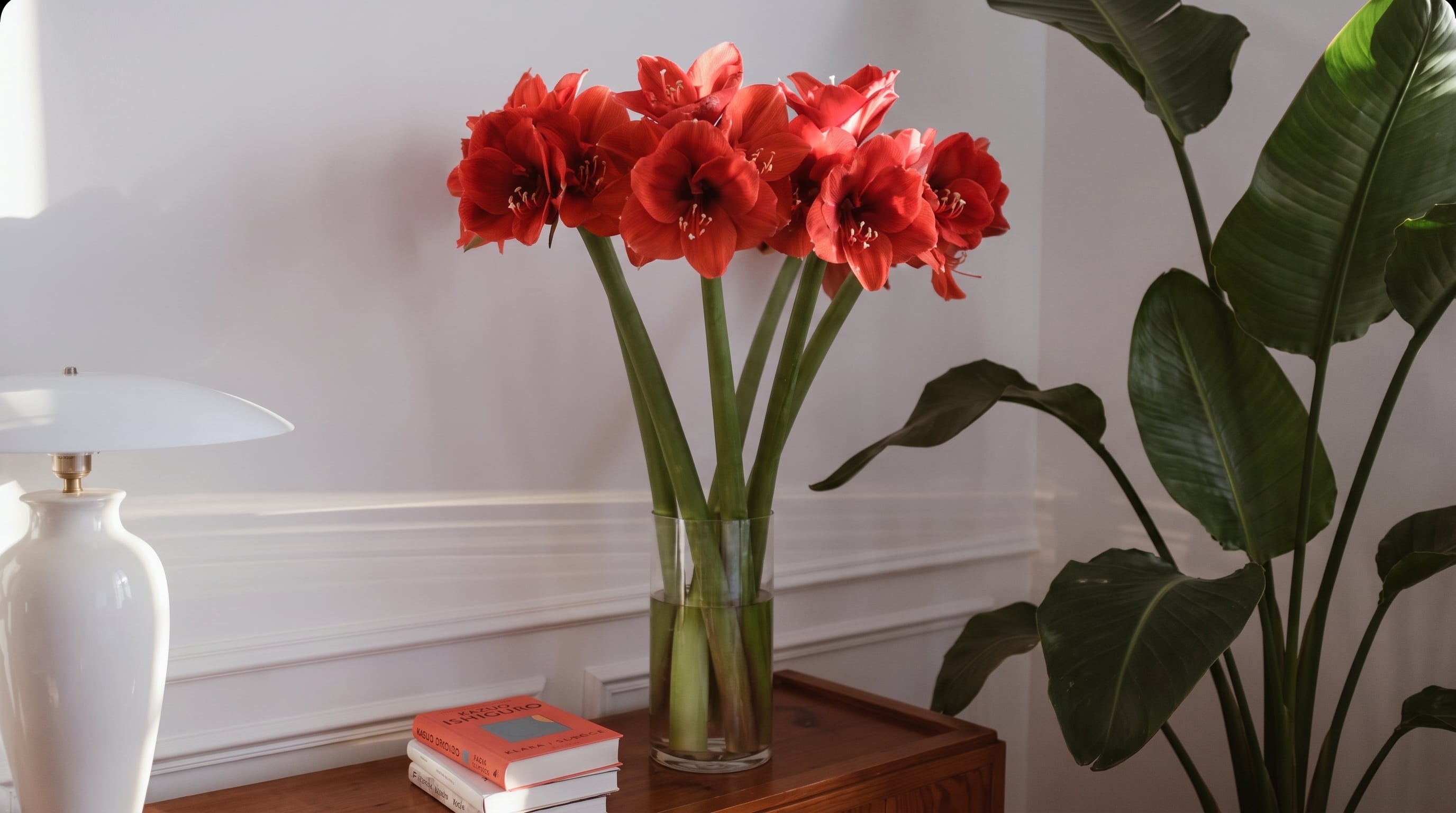 La amaryllis se asocia a la floración invernal y admite cultivo interior temporal o repetido si se respeta el descanso vegetativo, con variedades rojas, blancas y rosadas. (Imagen Ilustrativa Infobae)