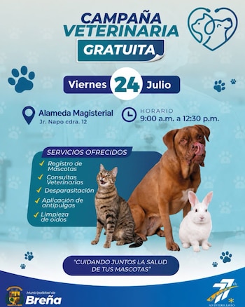 La campaña se llevará a cabo este viernes 24 de julio - Créditos: Municipalidad de Breña.