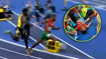 Lo pisaron en plena carrera,