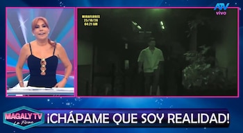 Magaly Medina no cree en la explicación de Mario Hart tras ser captado con Shirley Arica de madrugada. Captura: Magaly TV La Firme.