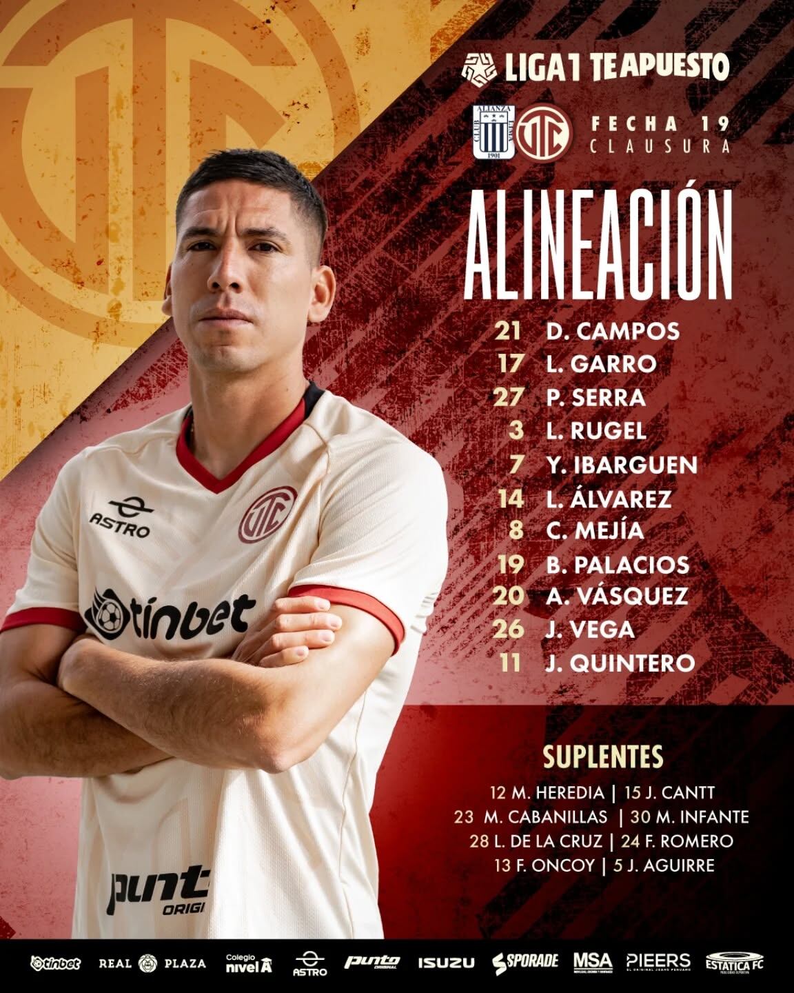 Once de UTC ante Alianza Lima.