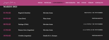 Conciertos de Joaquín Sabina.