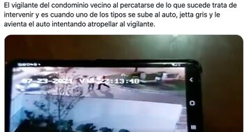 Momento de la agresión a