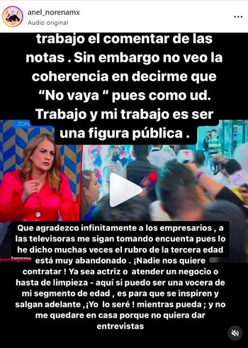 (Captura Instagram: @anel_noreñamx)