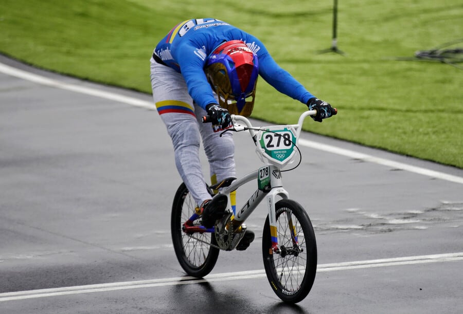 Mariana Pajón ganó la medalla de oro en los Juegos Olímpicos de Londres 2012 y Río de Janeiro 2016, y obtuvo la medalla de plata en Tokio 2020 - crédito Colprensa