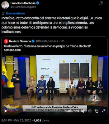 Francisco Barbosa defendió la labor