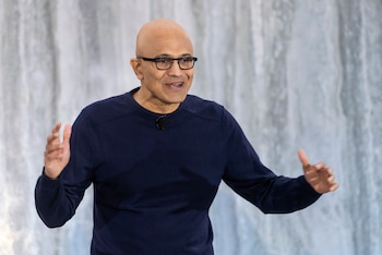 Nadella planteó que el futuro corporativo dependería de combinar dos activos.
(AP Foto/Stephen Brashear, Archivo)