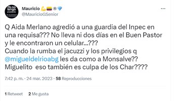 Aída Merlano Rebolledo golpeó a