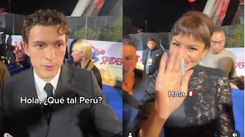 Tom Holland y Zendaya envían saludo a fans peruanos antes del estreno de Spider-Man: Un nuevo día. @elchinogeek / andesfilmspe