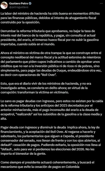 Gustavo Petro defendió a Ricardo