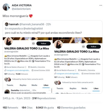 El comentario se dio como