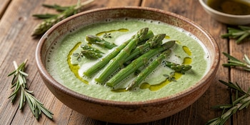 Sopa de espárragos verdes