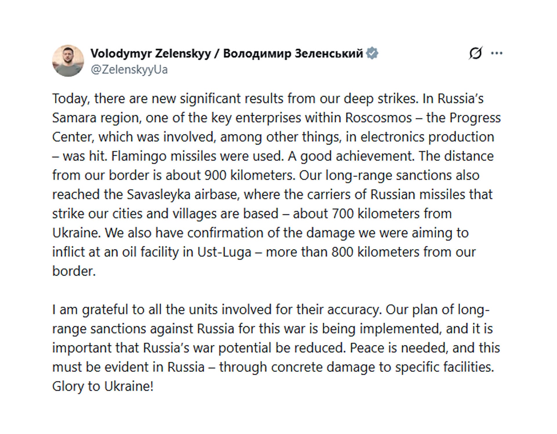 El mensaje del presidente de Ucrania, Volodimir Zelensky