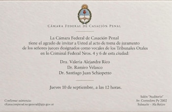 Juran tres nuevos jueces para los tribunales orales de Comodoro PY