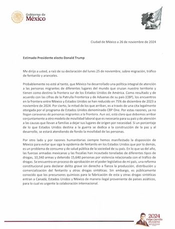 Respuesta de Sheinbaum a Trump