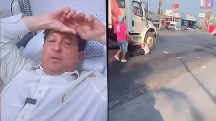 Candidato a alcalde de Monterrey cae de un tráiler y termina en el hospital I VIDEO