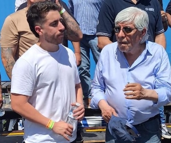 Hugo Moyano y su hijo