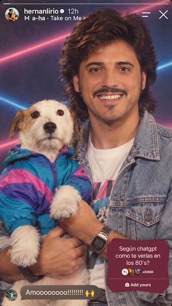 Los famosos argentinos se sumaron a la trend de la década de 1980