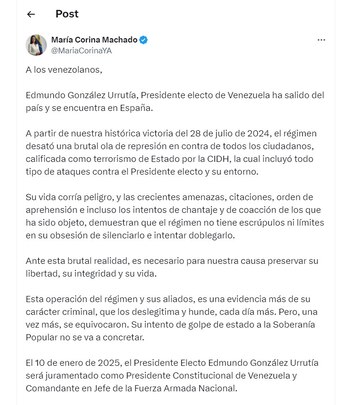 María Corina Machado habla del