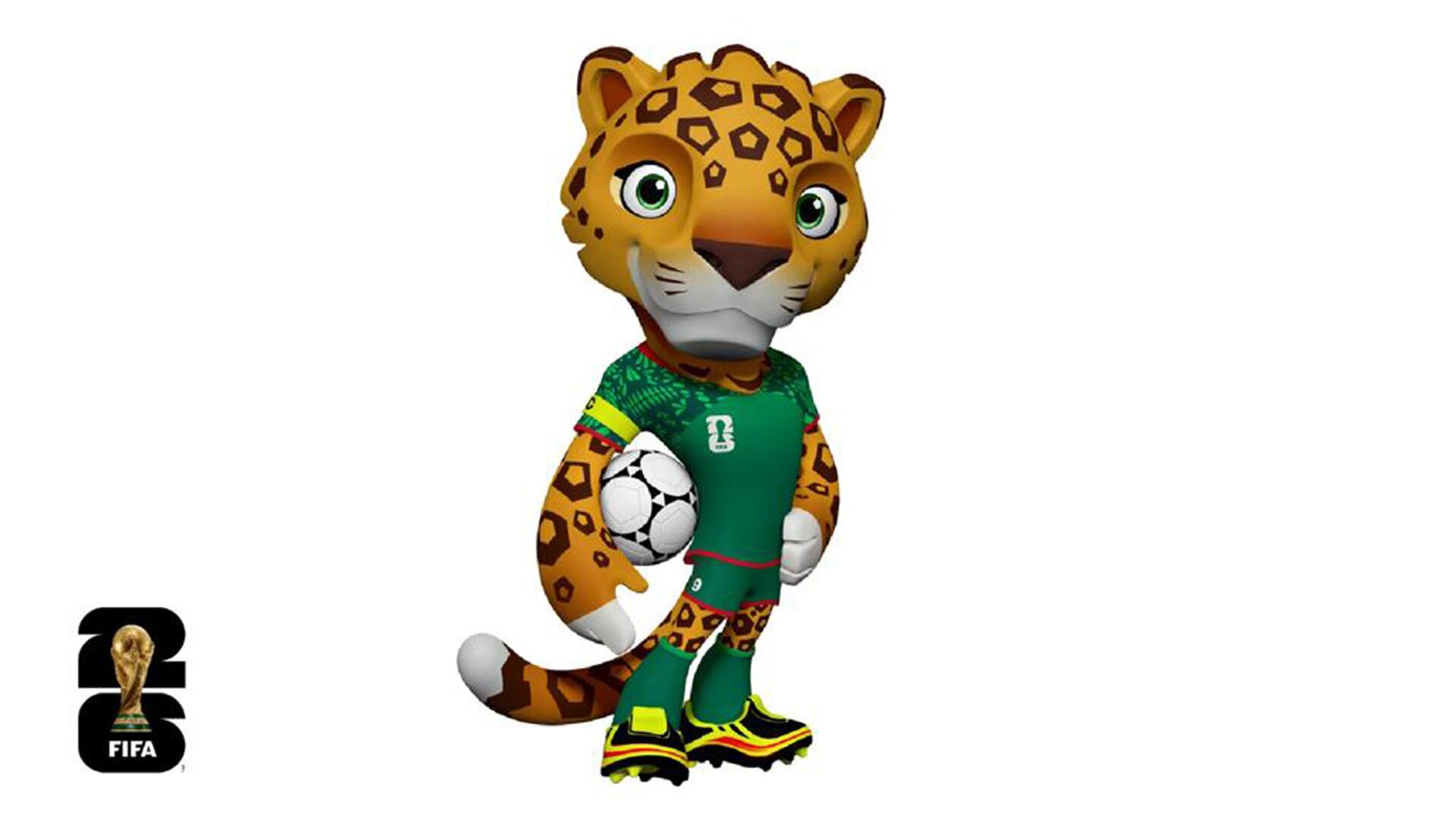 Zayu, el jaguar que representará a México, es otra de las mascotas (FIFA)
