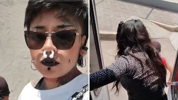 La tiktoker documentó el momento