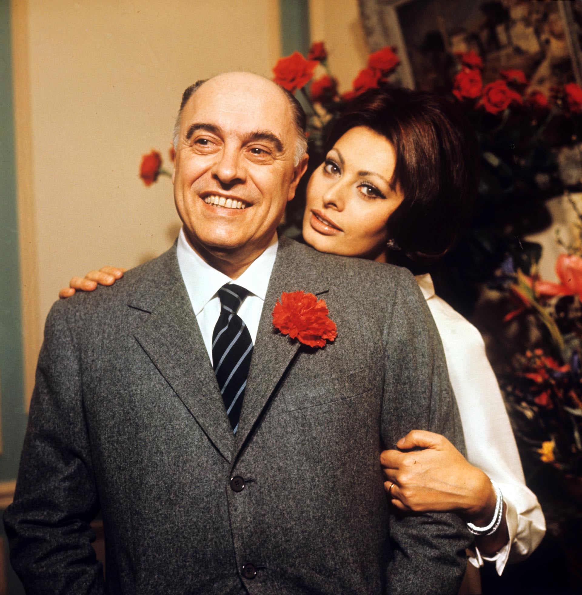 Sophia Loren y Carlo Ponti, en 1970. (Shutterstock)