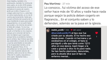 Fueron varios los testimonios que Catalina recibió luego de que denunció todo a través de redes sociales - crédito suministrado a Infobae Colombia