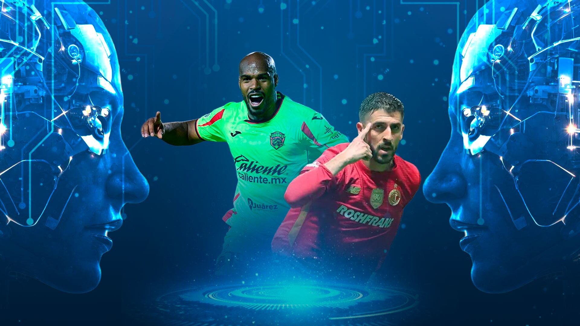 La Inteligencia Artificial anticipa un duelo cerrado entre Juárez y Toluca en los cuartos de final de la Liga MX. Ilustración de Jesús Aviles / Infobae México.