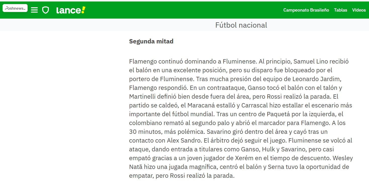 Jorge Carrascal hizo estallar el escenario más importante del fútbol mundial, que es el estadio Maracaná según el medio de comunicación Lance - crédito Lance.com