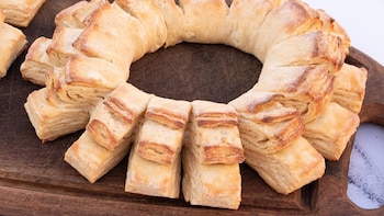 Su técnica de hojaldrado se