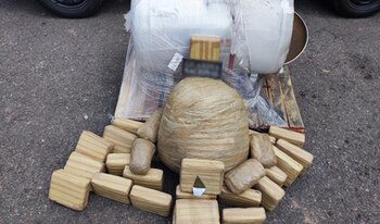 Decomiso de droga escondido en