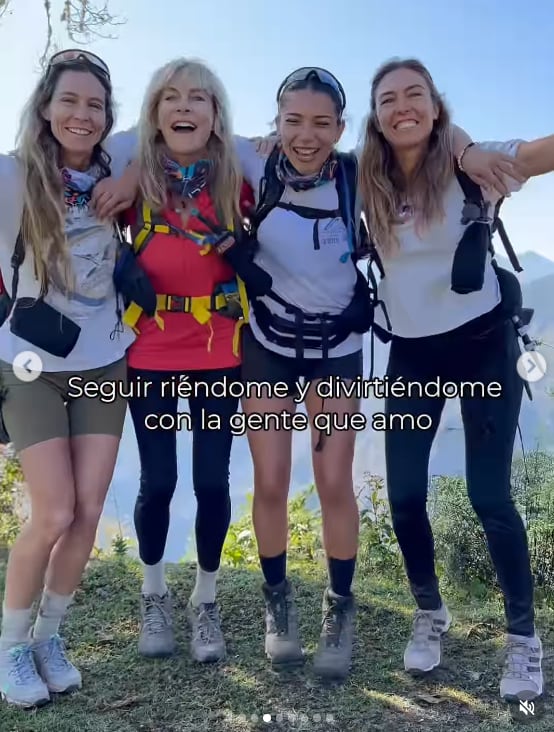 Las fotos del posteo mostraron a Virginia Elizalde practicando trekking, escalada y deportes acuáticos, demostrando su pasión por la aventura