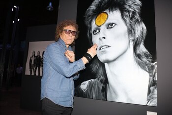 Mick Rock en la inauguración