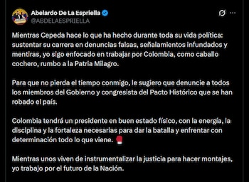 Abelardo de la Espriella - crédito @ABDELAESPRIELLA/X