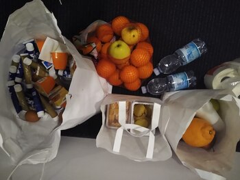 La comida que les dejan