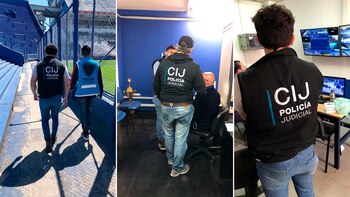 El allanamiento en el estadio