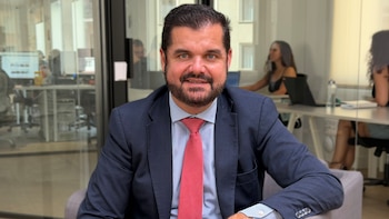 El presidente del Iustitia Europa, Luis María Pardo, durante una entrevista con 'Infobae'. (Alejandro Higuera López / Infobae)