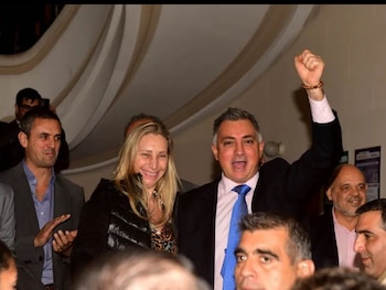 Karina Milei y Sebastián Pareja,