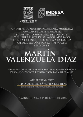 IMDESA lamenta la muerte del