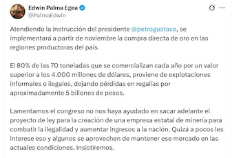 Edwin Palma, ministro de Minas