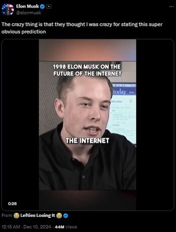 Elon Musk recuperó un video