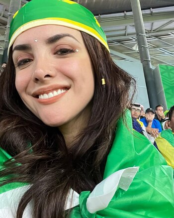 Rosángela Espinoza en el partido