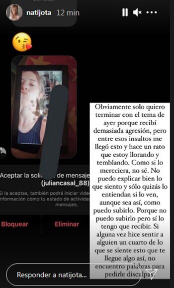 La periodista decidió editar la