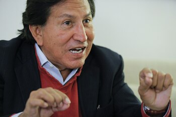 Alejandro Toledo, durante una entrevista