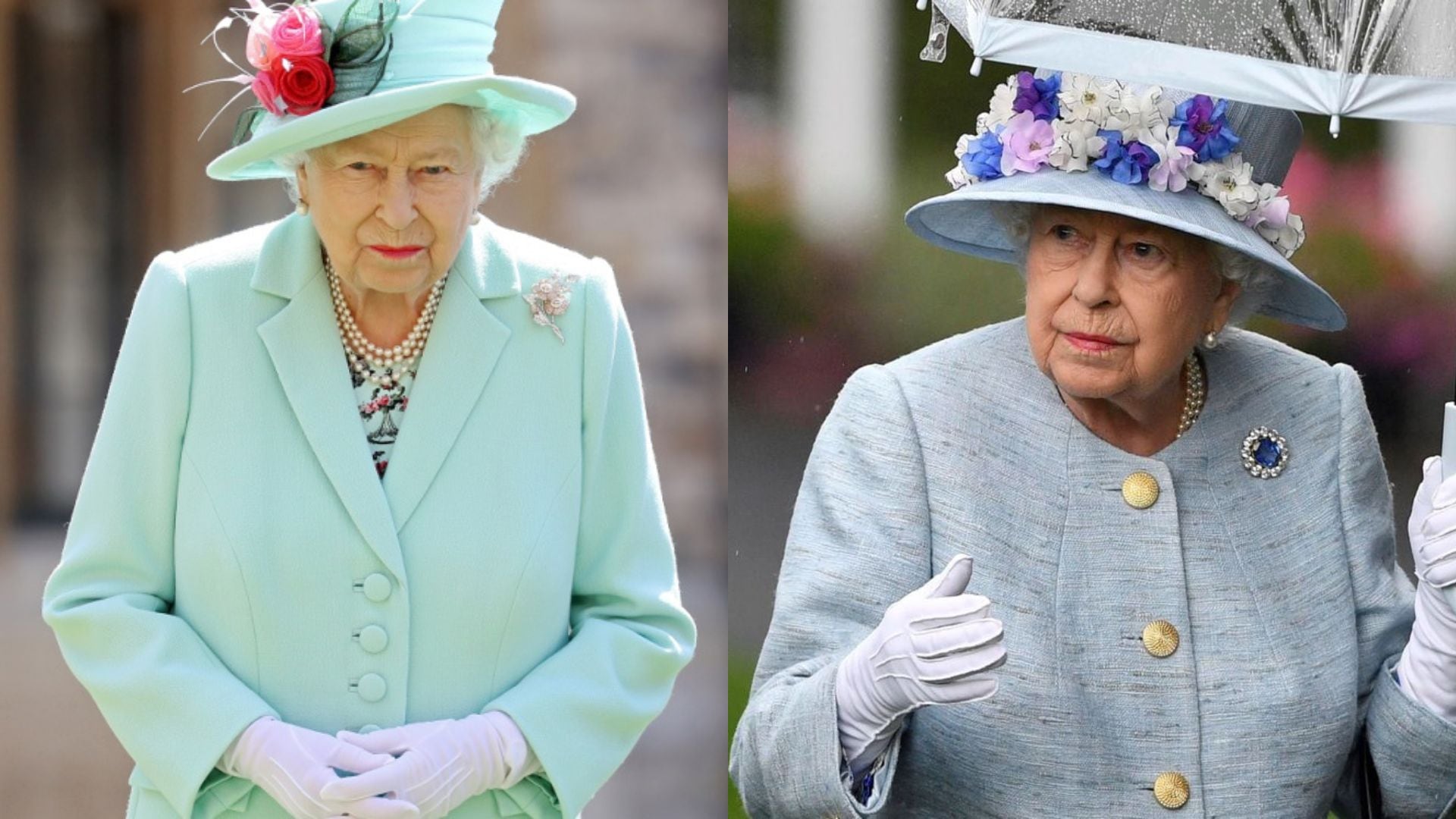 La reina Isabel II luciendo su característicos atuendos en colores vivos (Reuters/Infobae)