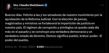 Claudia Sheinbaum reacciona a la