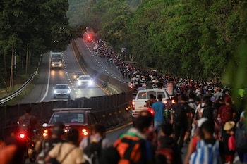 Una caravana de migrantes en