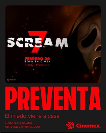 Preventa de boletos para Scream
